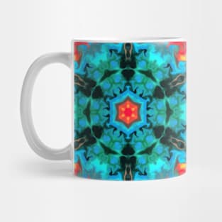 Psychedelic Hippie Blue Red and Orange Mug